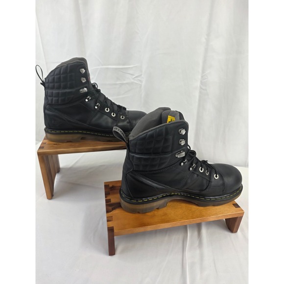 Dr Martens Industrial Aluminum Toe Safety Work Boots Black Mens Size 14 Slip Res - Picture 7 of 15